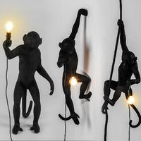 seletti black outdoor monkey lamps