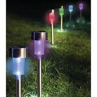 Set of 6 Colour-changing Solar Stake Lights