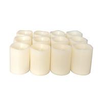 Set of 12 Flameless Votive Candles with Remote and TimerBattery CR2450 for Products indluded