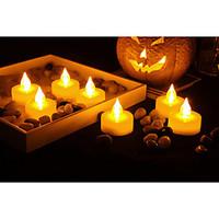 Set of 12 Premium Flameless Tealights with Timer Battery-operated Candles Long Battery Life Battery Included.