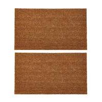 Set of 2 Plain Coir Mat