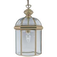 Searchlight Antique Brass Lantern Light with Glass Panels
