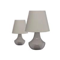 Set of 2 Table Lamps Ceramic Grey