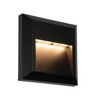 severus 1w led square indirect guide black ip65 42lm 85469