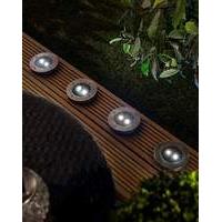 Set of 4 Ground Solar LED Spot Lights