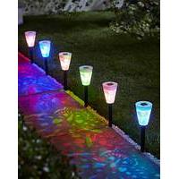 Set of Six Butterfly Solar Stake Lights