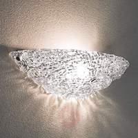 Semi-circular Artic glass wall light