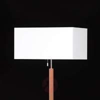 Separate switched textile floor lamp Casta white