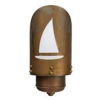 Seawater-res. outdoor wall light Cara with boat