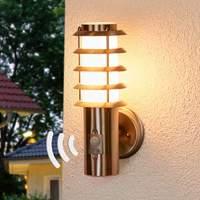 selina sensor outdoor wall light with a grid