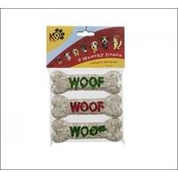 Set Of 3 Wood Munchy Dog Bones.