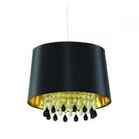 Searchlight CL7026BKCW Pendants 1 Light Ceiling Pendant Light In Black With Acrylic Drops