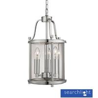 Searchlight 3063-3CC 3 Light Victorian Lantern Ceiling Pendant Light In Chrome