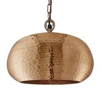 Searchlight 2094-32CU Hammered Oval Ceiling Pendant Light In Copper - Diameter: 320mm