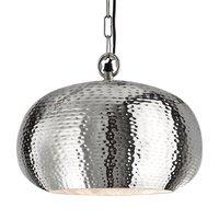 searchlight 2094 32cc hammered oval ceiling pendant light in shiny nic ...