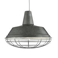 Searchlight 7611SI 1 Light Ceiling Pendant Light In Antique Silver With Silver Inner