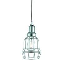 Searchlight 6847CC Bell Cage Ceiling Pendant Light In Chrome