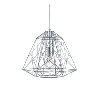 Searchlight 7271CC Geometric Cage 1 Light Ceiling Light In Chrome