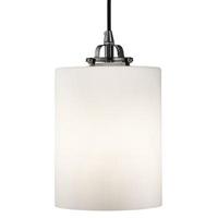 Searchlight 0431BC Opal 1 Light Ceiling Pendant Light In Black Chrome With Opal Glass