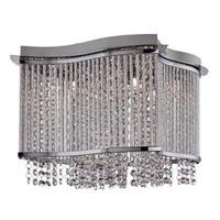 Searchlight 8323-3CC Elise 3 Light Ceiling Light In Chrome With Crystal Droplets - Length: 300mm