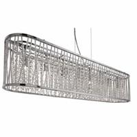 Searchlight 9448-8CC Elise 8 Light Ceiling Pendant Light In Chrome With Crystal Droplets