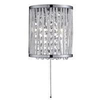 searchlight 7222 2cc elise 2 light wall light in chrome with crystal d ...