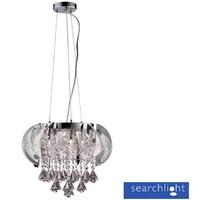 searchlight 8995 5cc fountaine 5 light ceiling pendant light in chrome