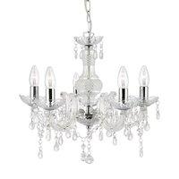 Searchlight 1455-5CL Marie Therese 5 Light Ceiling Pendant Light In Chrome