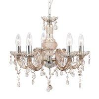 searchlight 1455 5mi marie therese 5 light ceiling pendant light in ch ...