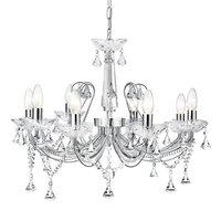 Searchlight 1398-8CC Lafayette 8 Light Ceiling Pendant Light In Chrome And Crystal