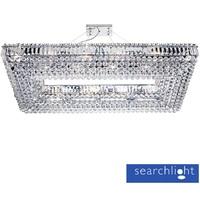 Searchlight 8382CC Vesuvius 24 Light Rectangular Ceiling Light In Chrome And Crystal