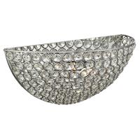 searchlight 6161cc chantilly 2 light wall light in chrome with crystal ...