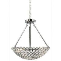 Searchlight 6164-4CC Chantilly 4 Light Ceiling Pendant Light In Chrome With Crystal Glass