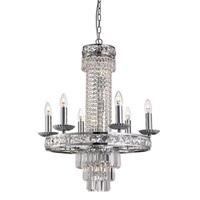 Searchlight 83410-10CC Chelsea 10 Light Ceiling Pendant Light In Chrome With Crystal Glass