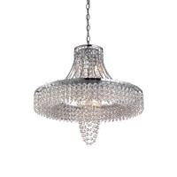 Searchlight 9405-5CC Chelsea 5 Light Semi Flush Ceiling Light In Chrome With Crystal Glass
