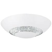 searchlight 4548 36wh matt white and crystal led flush ceiling light
