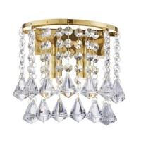searchlight 3302 2go dorchester 2 light wall light in gold and crystal