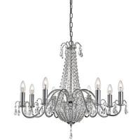 Searchlight 5298-8CC Hampton 8 Light Chandelier In Chrome With Crystal Glass