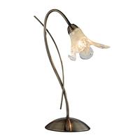 Searchlight 4491AB Lily Antique Brass Table Lamp