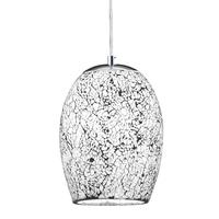 searchlight 8069wh crackle 1 light white mosaic glass pendant