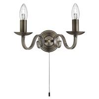searchlight 1502 2ab richmond wall light in antique brass finish