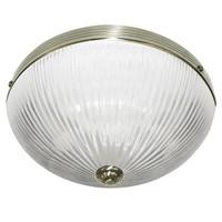Searchlight 4772AB Windsor II Flush Ceiling Light in Antique Brass