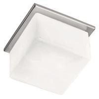 Searchlight 8053R-1SS Surface 1 Light Downlighter In Satin Silver With Square Opal Glass