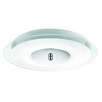 Searchlight 4729-9 Flush Round LED Ceiling Light In Chrome With Acid Glass Diffuser - Dia: 350mm