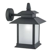 Searchlight 3315-1BK Cailtern 1 Light Outdoor Wall Light In Black With Frosted Glass