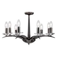 Searchlight 7548-8BC Kensington Black Chrome 8 Light Fitting