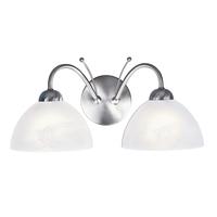 Searchlight 1132-2SS Milanese Satin Silver Double Wall Light