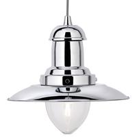 searchlight 4301cc fisherman polished chrome pendant light