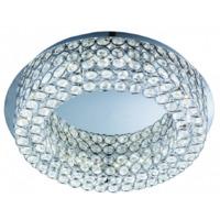 Searchlight 4291-54CC Vesta Flush Ceiling Light With Halo Of Decorative Crystal Buttons In Chrome