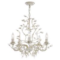 Searchlight 2495-5CR Almandite 5 Light Cream & Gold Chandelier